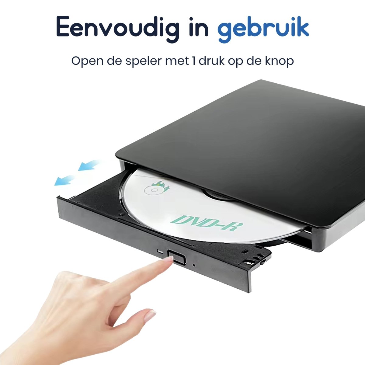 Ibley USB 3.0 DVD/CD Speler & Brander - Compact en Draagbaar - Plug & Play voor Windows, Mac & Linux - Ibley