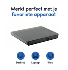 Ibley USB 3.0 DVD/CD Speler & Brander - Compact en Draagbaar - Plug & Play voor Windows, Mac & Linux - Ibley