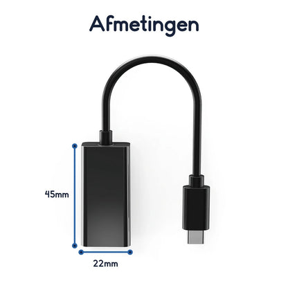 Ibley USB - C naar HDMI Adapter – 4K @60Hz – Plug & Play – Zwart – Compact & Universeel - Ibley