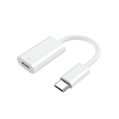 Ibley USB - C naar Lightning adapter wit - Data overzetten & opladen - Lightning naar USB - C adapter - USB - C converter - Lightning female naar USB - C male - Geschikt voor iPhone 15/16, iPad en Macbook - Ibley