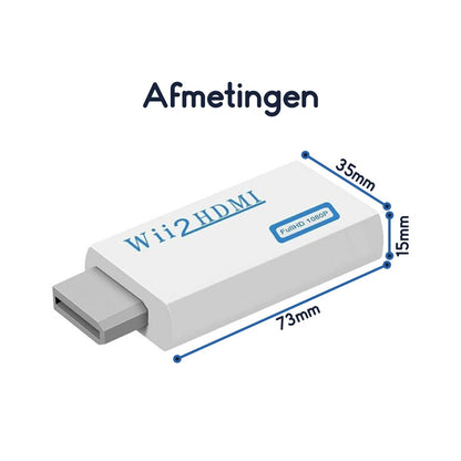 Ibley Wii naar HDMI Adapter - 1080p Full HD - Plug & Play - Wit - Ibley