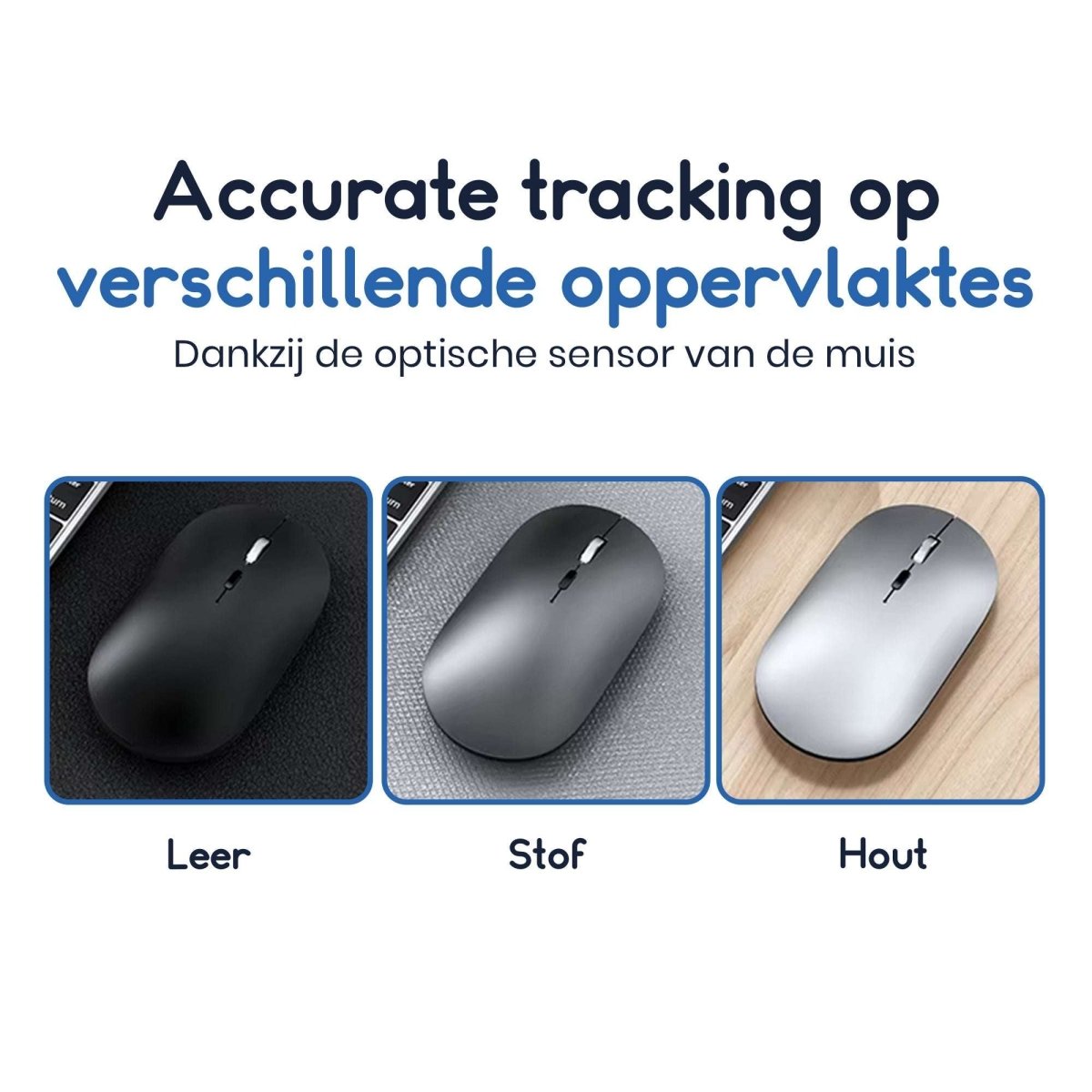 Ibley X2 Computermuis Zilver - Draadloze Oplaadbare Muis – Stil Klikken – Bluetooth 5.0 & USB – DPI Instelbaar – USB - C – Plug & Play - Ibley