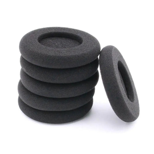 Ibley Zachte foam oorkussens 40mm - 6 stuks / 3 paar - universeel geschikt - Spons oordop kussens - voor hoofdtelefoons - Zwart - Ibley
