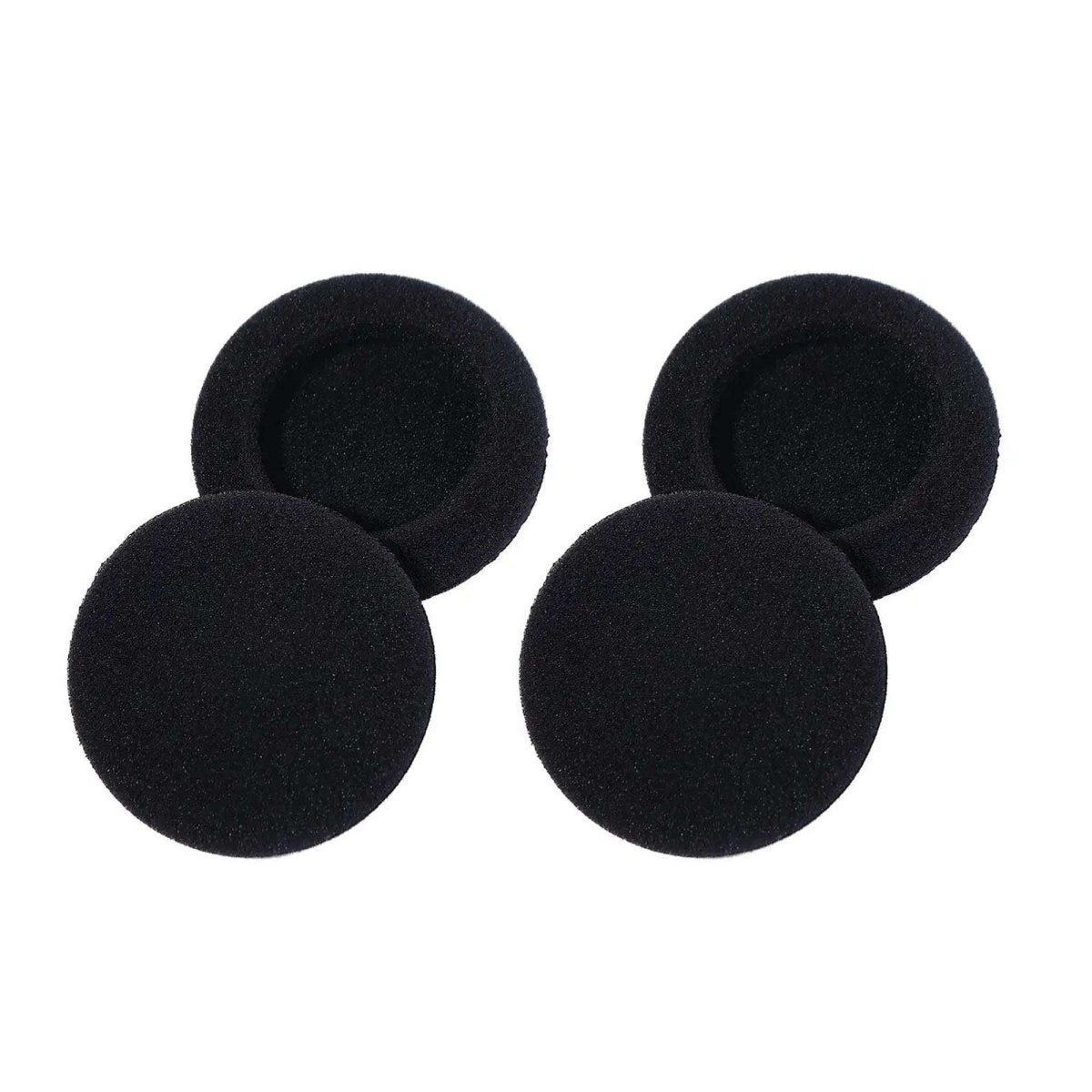 Ibley Zachte foam oorkussens 60mm - 4 stuks / 2 paar - universeel geschikt - Spons oordop kussens - voor hoofdtelefoons - Zwart - Ibley