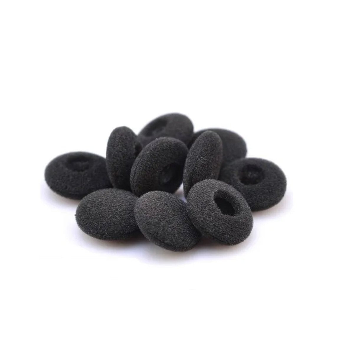 Ibley Zachte foam oortips 19mm - 10 stuks / 5 paar - universeel geschikt - Spons oordop kussens - voor oortjes - Zwart - Ibley