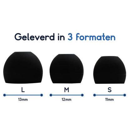 Ibley Zachte siliconen oortips wit - 3 paar / 3 maten - universeel geschikt - S / M / L formaat - oordopjes set - voor oortjes - Ibley
