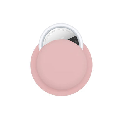 Ibley Zelfklevend siliconen hoesje voor Apple AirTag roze - Sticky AirTag case - Sticker case - Ibley