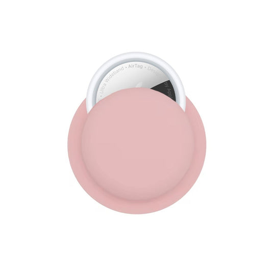 Ibley Zelfklevend siliconen hoesje voor Apple AirTag roze - Sticky AirTag case - Sticker case - Ibley
