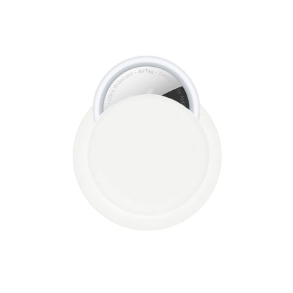 Ibley Zelfklevend siliconen hoesje voor Apple AirTag wit - Sticky AirTag case - Sticker case - Ibley