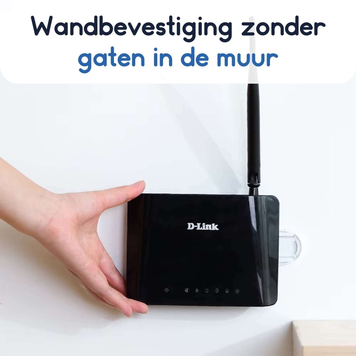 Ibley Zelfklevende Spijker – Monteren zonder boren – Wit – 1 stuk – Herbruikbare plakstrip – Voor wandmontage - Ibley